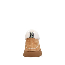 Shearling Lined Moccasin Slippers Comfort Sole - Taupe - Thumbnail 14 | X01 Portia