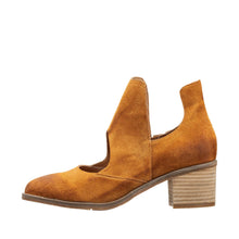 Load image into Gallery viewer, N47 Cage Suede Heel Booties for Women - Cognac