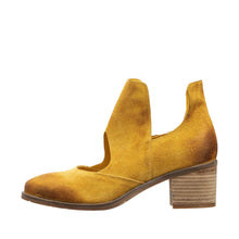 Load image into Gallery viewer, Mustard Color - N47 Cage Suede Heel Booties