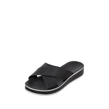 Load image into Gallery viewer, Black S48 Finola Comfortable Summer Flat Sandals