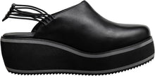 Comfortable Stylish Elegant Wedge Mules - Black - Thumbnail 8 | M51 Finn
