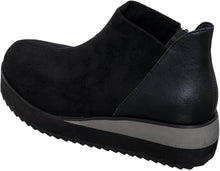 Stylish Women's Suede Platform Wedge Ankle Booties - Black - Thumbnail 10 | M53 Jojo
