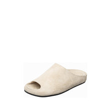 Womens Suede Open Toe Slide Slippers Cozy Comfort - Cream - Thumbnail 7 | A32 Destiny
