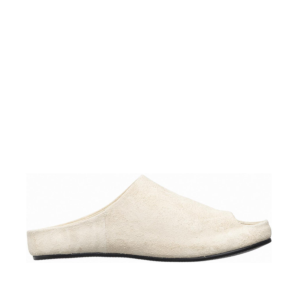 Womens Suede Open Toe Slide Slippers Cozy Comfort - Cream - View 9 | A32 Destiny