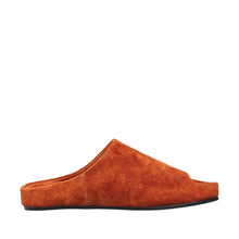 Womens Suede Open Toe Slide Slippers Cozy Comfort - Tobacco - Thumbnail 4 | A32 Destiny
