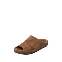 Womens Suede Open Toe Slide Slippers Cozy Comfort - Taupe - Thumbnail 13 | A32 Destiny
