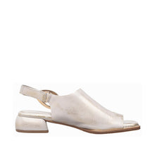 Womens Metallic Leather Toe Ring Sandals Low Heel Comfort - Natural - Thumbnail 3 | B23 Layla
