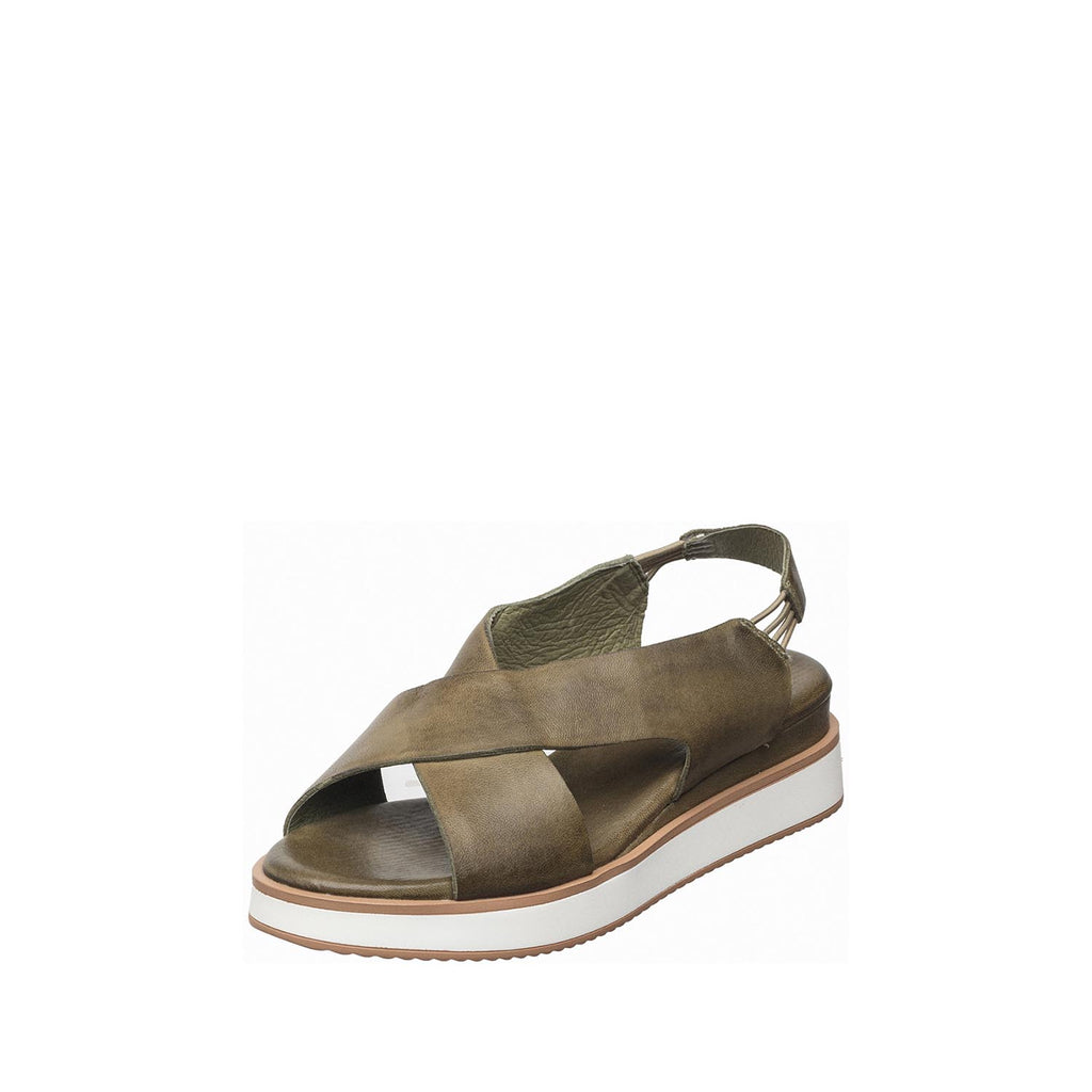 Womens Cross Strap Platform Sandals Slingback Comfort Style - Olive - View 7 | B38 Kylie Sport