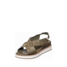 Womens Cross Strap Platform Sandals Slingback Comfort Style - Olive - Thumbnail 7 | B38 Kylie Sport
