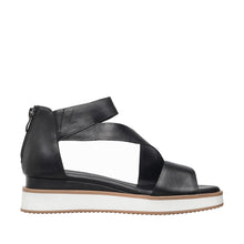 Womens Platform Ankle Strap Sandals Wedge Heel Comfort Style - Black - Thumbnail 9 | B40 Davi  Sport
