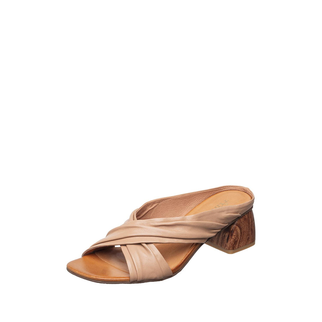 Womens Twisted Strap Block Heel Sandals Comfortable Chic - Blush - View 7 | C57 Lucy