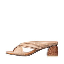 Womens Twisted Strap Block Heel Sandals Comfortable Chic - Blush - Thumbnail 2 | C57 Lucy
