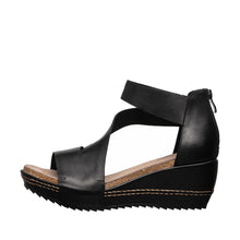 Strappy Wedge Sandals â€“ Elegant Comfort &amp; Style - Black - Thumbnail 2 | D34 Davi
