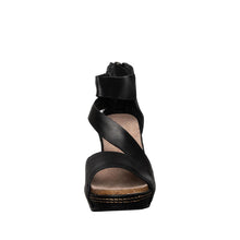 Strappy Wedge Sandals â€“ Elegant Comfort &amp; Style - Black - Thumbnail 4 | D34 Davi
