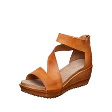 Strappy Wedge Sandals â€“ Elegant Comfort &amp; Style - Tan - Thumbnail 6 | D34 Davi
