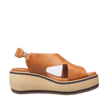 Womens Crossover Strap Platform Wedge Sandals Comfort Style - Taupe - Thumbnail 3 | E36 Kylie
