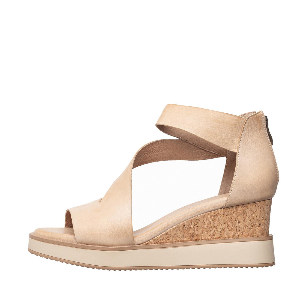 Womens Crisscross Strap Wedge Sandals Platform Comfort Style - Blush - View 2 | F02 Davi