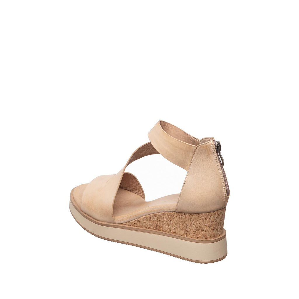 Womens Crisscross Strap Wedge Sandals Platform Comfort Style - Blush - View 5 | F02 Davi