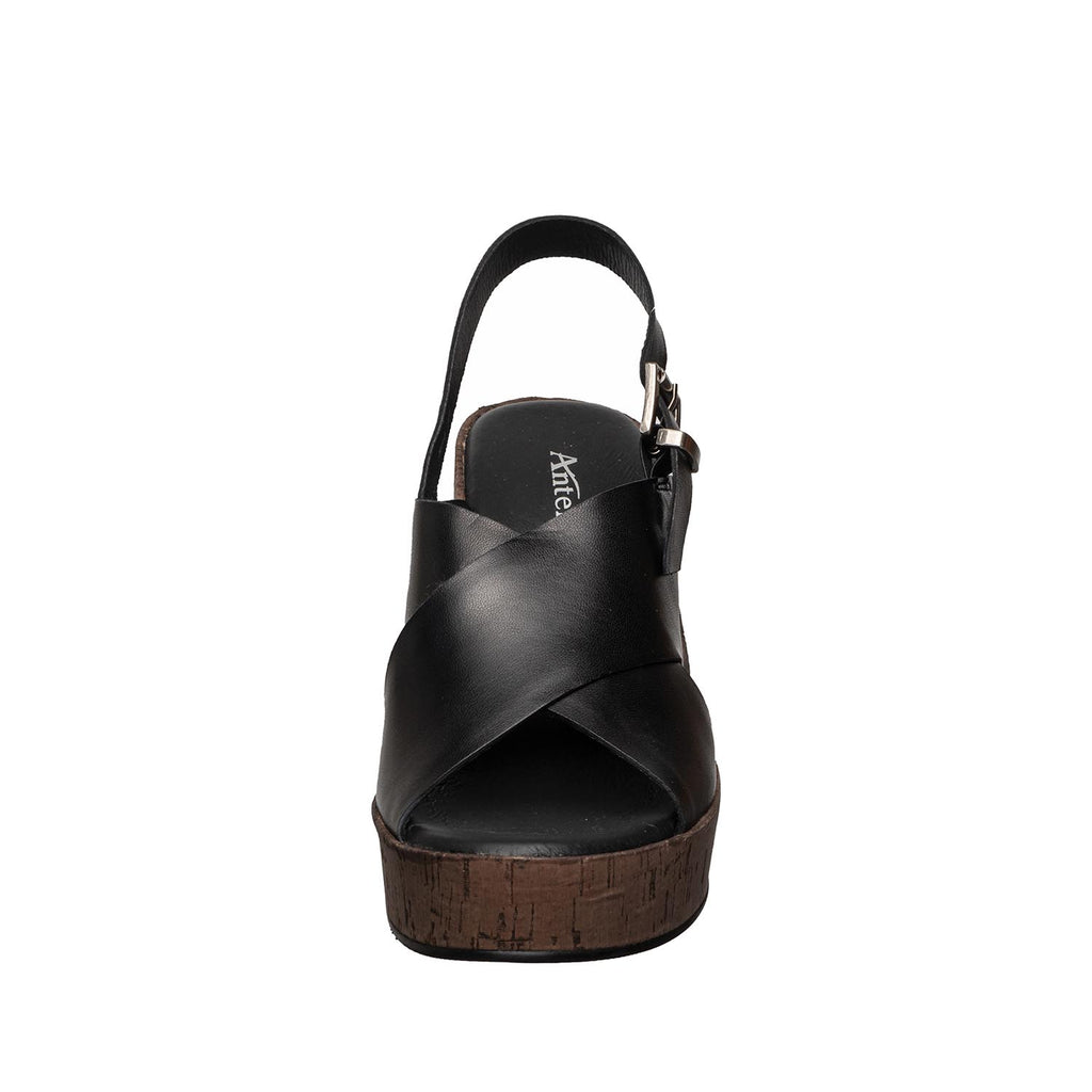 High Platform Cork Wedge Sandals â€“ Elevated Style - Black - View 4 | H34 Aly