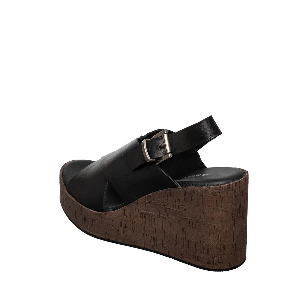 High Platform Cork Wedge Sandals â€“ Elevated Style - Black - View 5 | H34 Aly