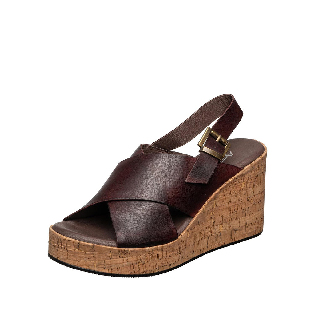 High Platform Cork Wedge Sandals â€“ Elevated Style - Coffee - View 6 | H34 Aly