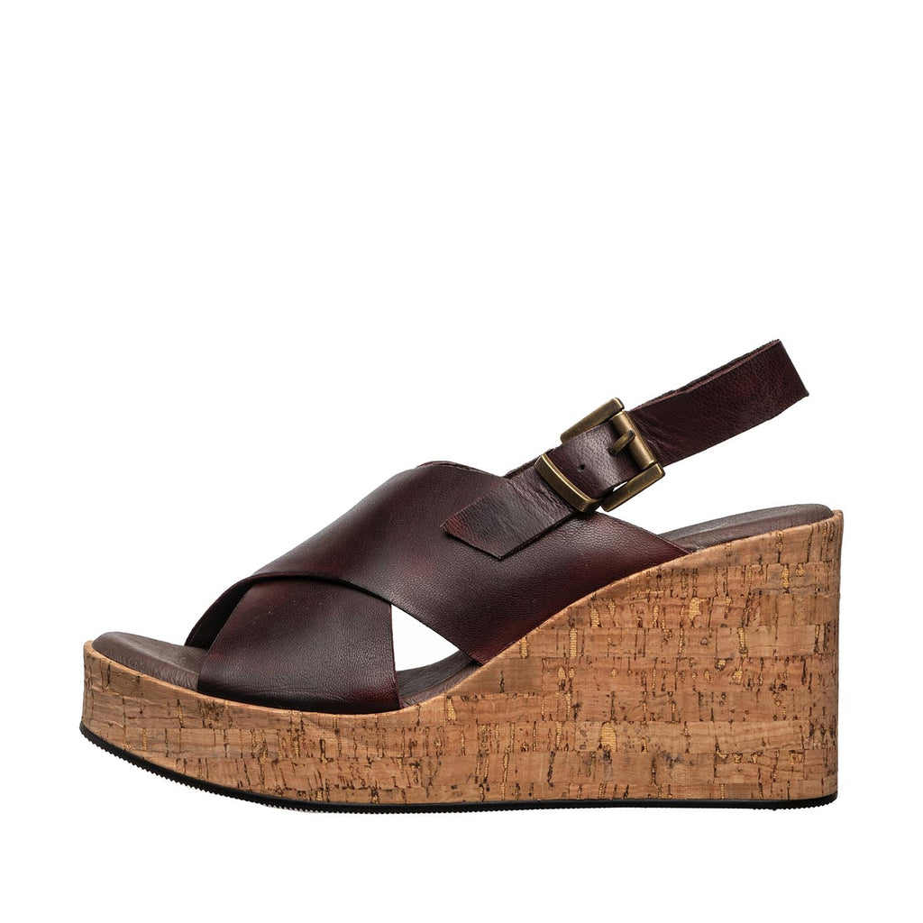 High Platform Cork Wedge Sandals â€“ Elevated Style - Coffee - View 7 | H34 Aly