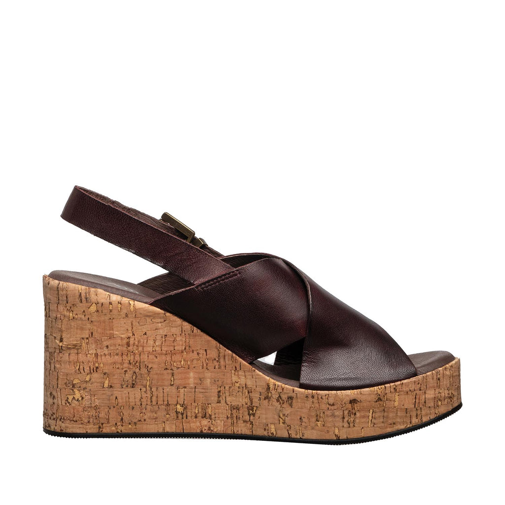 High Platform Cork Wedge Sandals â€“ Elevated Style - Coffee - View 8 | H34 Aly