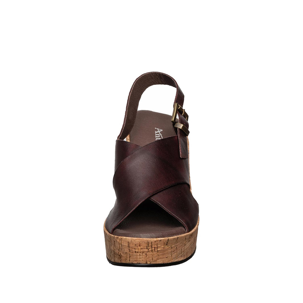 High Platform Cork Wedge Sandals â€“ Elevated Style - Coffee - View 9 | H34 Aly
