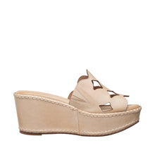 Womens Woven Leather Wedge Sandals Platform Comfort Style - Make up - Thumbnail 8 | H54 Opal
