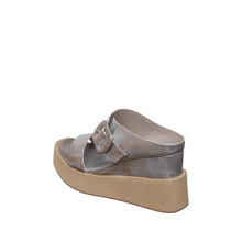 Womens Metallic Platform Sandals Ankle Strap Comfortable Wedge - Aqua - Thumbnail 5 | I71 Laura
