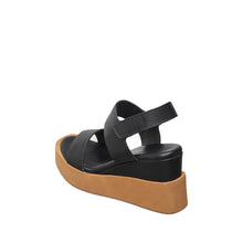 Womens Platform Wedge Sandals Two Strap Comfort Style - Black - Thumbnail 11 | I76 Jill
