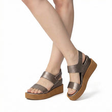 Womens Platform Wedge Sandals Two Strap Comfort Style - Black - Thumbnail 12 | I76 Jill
