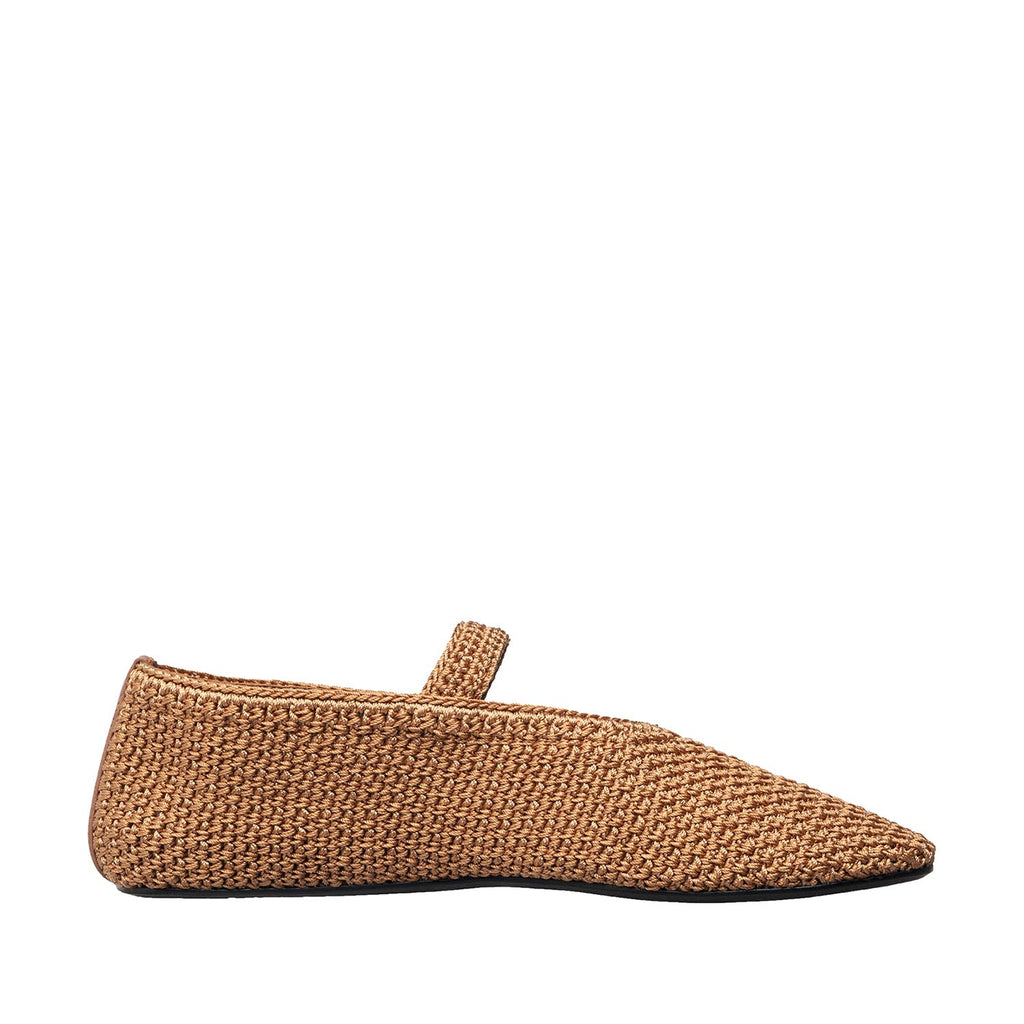 Womens Woven Mary Jane Flats With Buckle Comfort Style - Taupe - View 4 | J01 Daphne