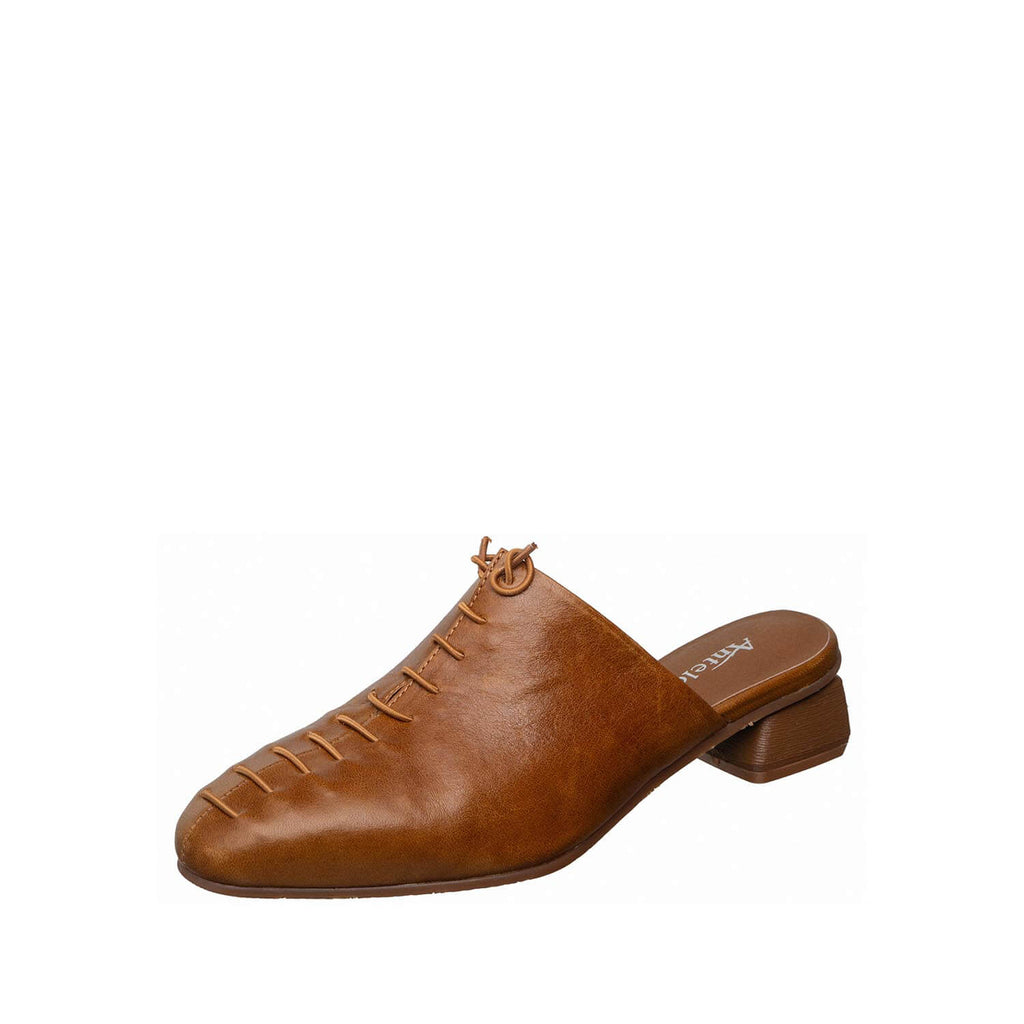 Low Heel Leather Mule Shoes Closed Toe Low Heel Leather Mule Shoes Closed Toe