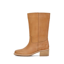 Comfortable Dress Boots for Women Tall Leather Shaft - Taupe - Thumbnail 2 | M59 Celeste
