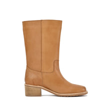 Comfortable Dress Boots for Women Tall Leather Shaft - Taupe - Thumbnail 3 | M59 Celeste
