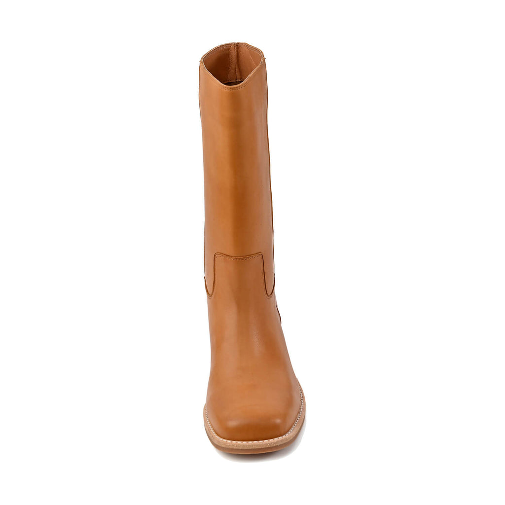 Comfortable Dress Boots for Women Tall Leather Shaft - Taupe - View 6 | M59 Celeste