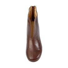 Comfortable Ankle Boots Cognac and Chocolate Leather - Chocolate - Thumbnail 7 | M70 Gabrielle
