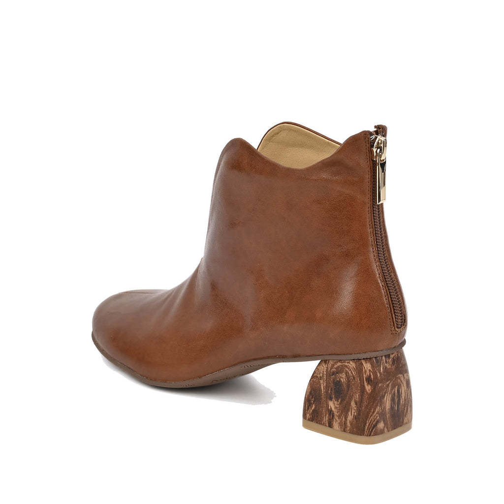 Comfortable Ankle Boots Cognac and Chocolate Leather - Cognac - View 11 | M70 Gabrielle