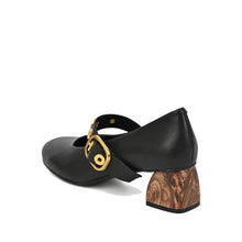Black Mary Jane Shoes Buckle Strap Low Heel - Black - Thumbnail 5 | M77 Gigi
