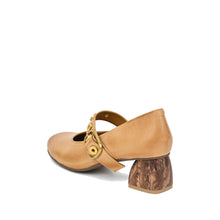 Black Mary Jane Shoes Buckle Strap Low Heel - Camel - Thumbnail 12 | M77 Gigi
