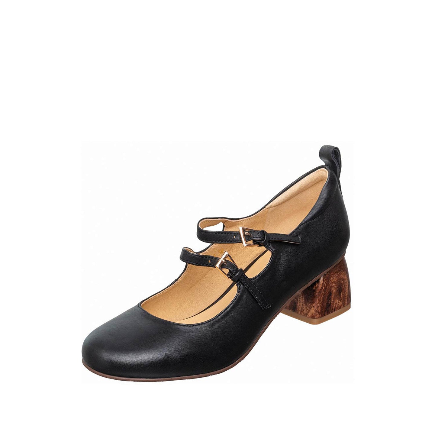Double Strap Mary Jane Block Heel Pumps | Antelope Shoes