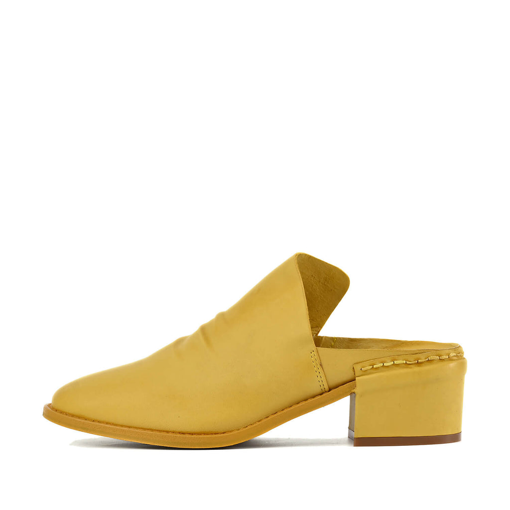 Low Heel Mules Closed Toe Daffodil and Make Up - Daffodil - View 2 | O40 Sadie