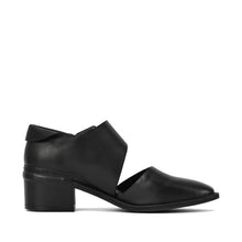 Cut Out Mary Jane Shoes Black Leather Buckle - Black - Thumbnail 3 | O44 Sarah
