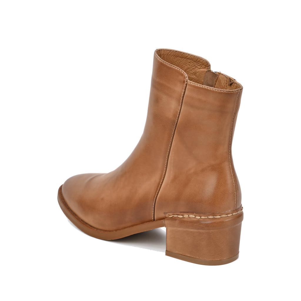 Taupe Ankle Booties Refined Leather Simplicity - Taupe - View 5 | O50 Sonja