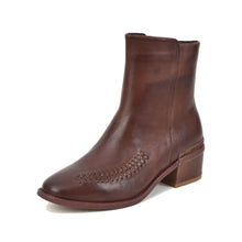 Brown Leather Ankle Booties in Deep Coffee - Coffee - Thumbnail 1 | O51 Selene
