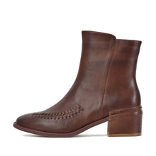 Brown Leather Ankle Booties in Deep Coffee - Coffee - Thumbnail 2 | O51 Selene
