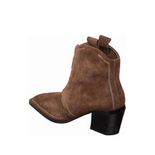 Suede Ankle Boots Front Zip Square Toe - Mocha - Thumbnail 11 | O60 Jordan
