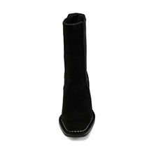 Suede Chelsea Boots Elastic Panel Pointed Toe - Black - Thumbnail 13 | O65 Jane
