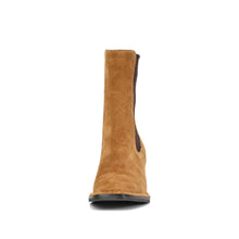 Suede Chelsea Boots Elastic Panel Pointed Toe - Cognac - Thumbnail 9 | O65 Jane
